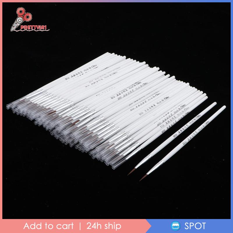 Set 100 Cọ Vẽ Đường Kẻ Mắt 14mm DIY Tiện Dụng