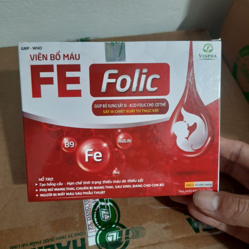 Viên bổ máu FE FOLIC giúp bổ sung sắt III - Acid folic cho cơ thể