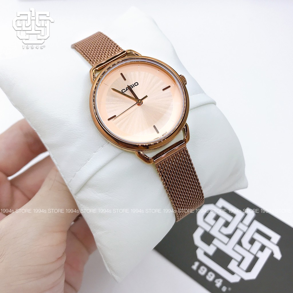 Đồng hồ nữ Casio LTP-E413 / LTP-E413MR-9A dây thép không gỉ, chống nước 50m, size 32mm, hàng chính hãng