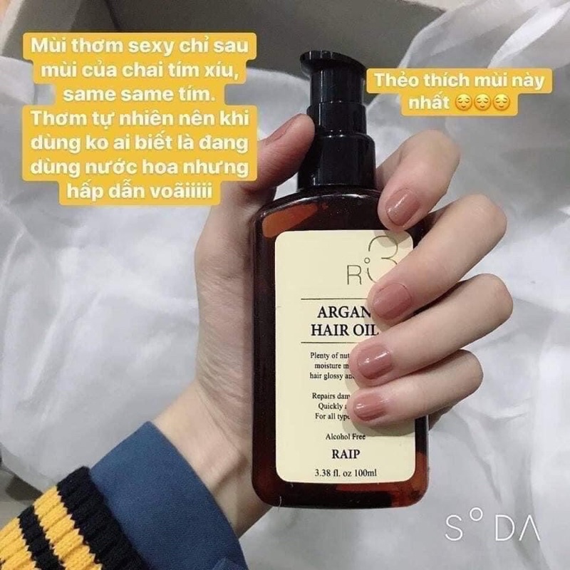 Tinh dầu dưỡng tóc Argan Oil giúp tóc bồng bềnh ống ả ( màu ngẫu nhiên)