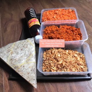 Tép sấy & Khô bò vụn làm bánh tráng kẹp