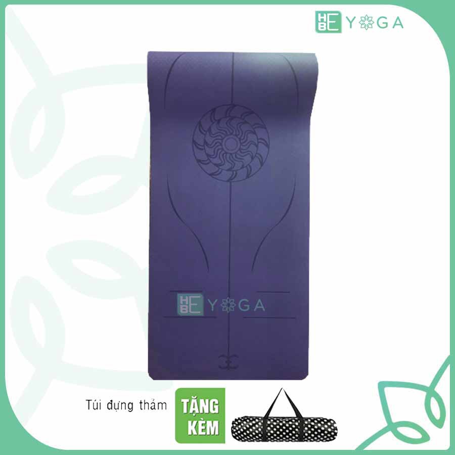 Thảm Tập Yoga Định Tuyến TPE 6mm và 8mm Cao Cấp Tặng Kèm túi