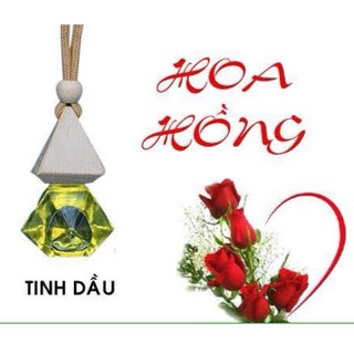 Tinh dầu hoa hồng treo xe ô tô - khử mùi - thư giãn