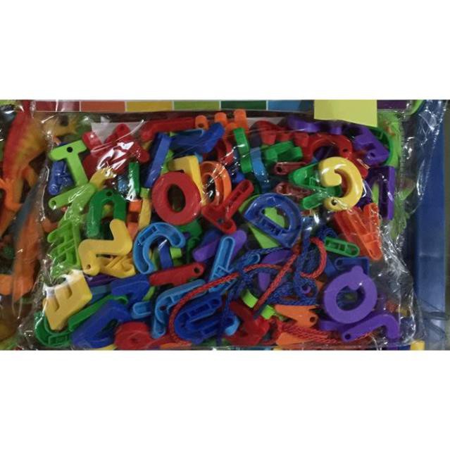 Bộ đồ chơi ráp chữ cái xâu chuỗi bằng nhựa - XÂU HẠT LUYỆN TAY CHỮ CÁI