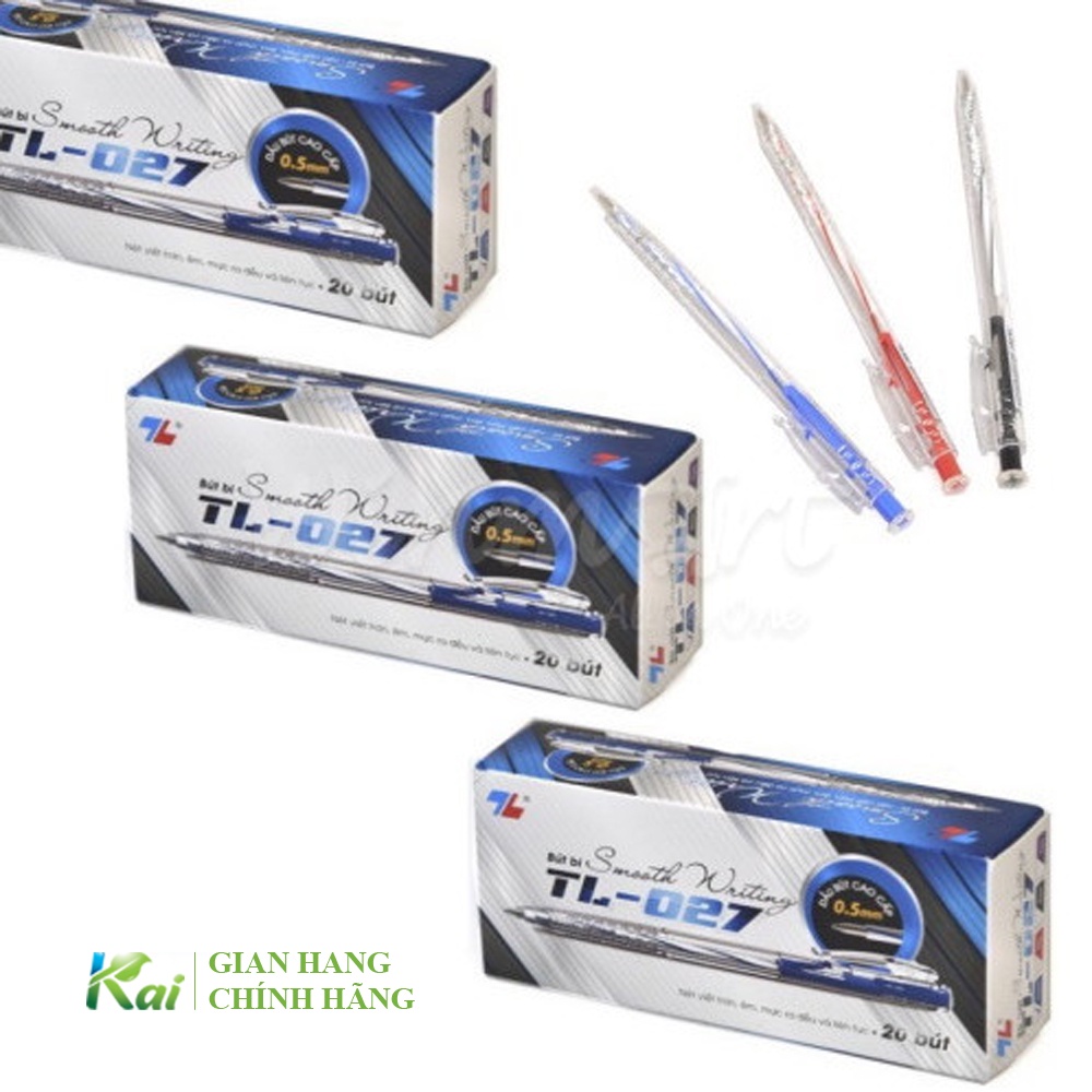 1 cây Bút Bi Thiên Long TL-027, đủ 3 màu: xanh, đỏ, đen, GIÁ SỈ, giao nhanh, HÀNG CHÍNH HÃNG