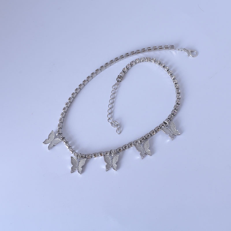 Dây chuyền Vòng cổ nữ hình đàn bướm đính đá sang chảnh BAG U DCBUOM2