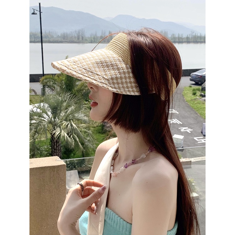 Nón Cói Rộng Vành Hở Chóp Chống Nắng Thời Trang Đi Biển Mùa Hè Phong Cách Hàn Quốc Cho Nữ