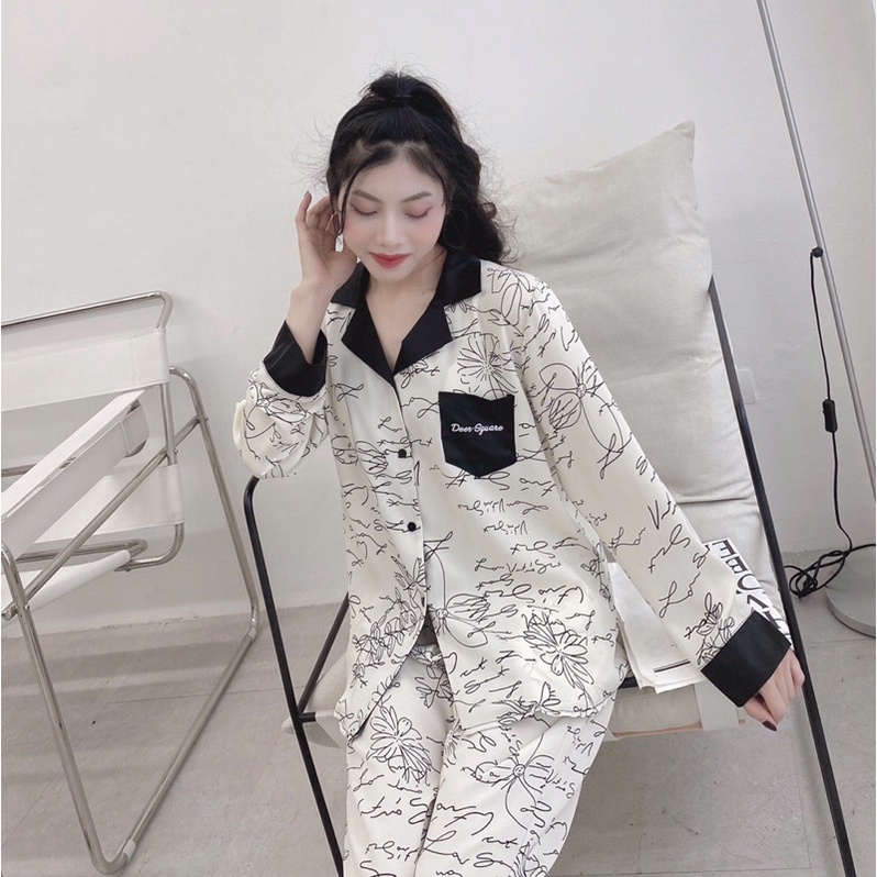bộ pijama mặc nhà chất lụa mango | BigBuy360 - bigbuy360.vn