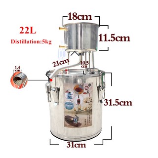 Nồi chưng cất 22 lít inox cao cấp - inoxcc22l