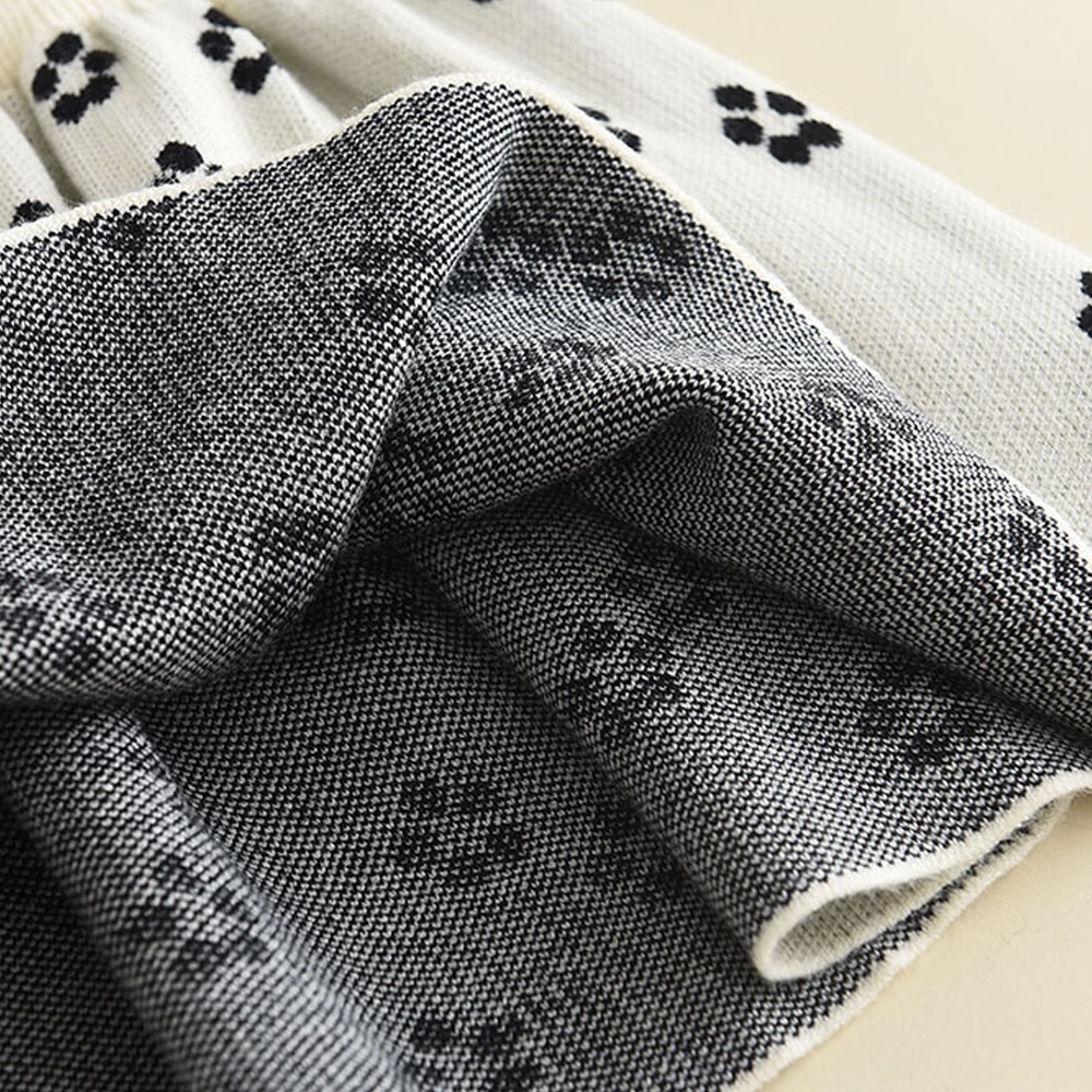 Bộ đồ BEAR LEADER gồm áo sweater đính nơ phối chân váy họa tiết hoa ba chiều phong cách Hàn Quốc cho bé gái 3-7 tuổi