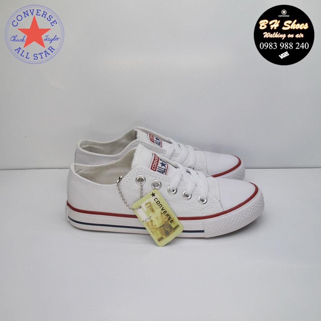 [Hộp CV] Giày Converse classic trẻ em cổ thấp cổ điển vải canvas cao cấp đầy đủ tem, tag, tặng kèm hộp hãng.