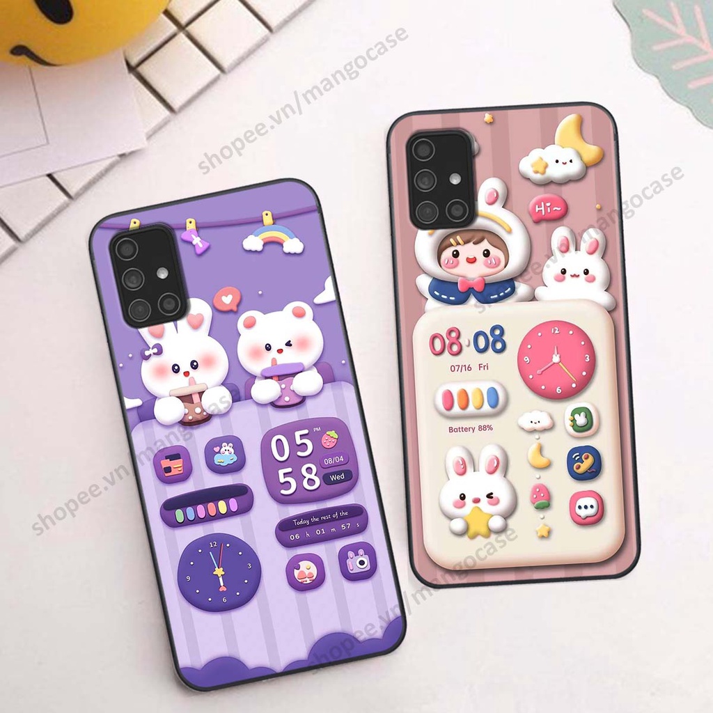 Ốp lưng Samsung M51 hình gấu, thỏ, đồng hồ cute dễ thương