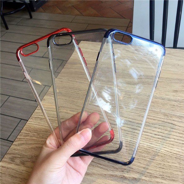 ốp dẻo xi viền màu cao cấp iphone