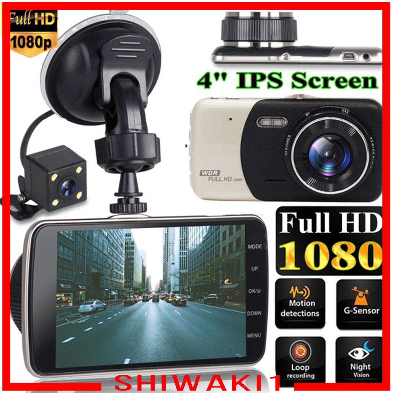 Bộ Camera Ghi Hình Góc Rộng Gt800 4inch Ips 5v 170