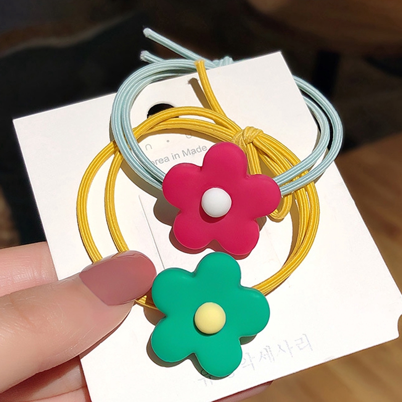 Dây Buộc Tóc Co Dãn Có Chi Tiết Hoa Trang Trí Cho Nữ