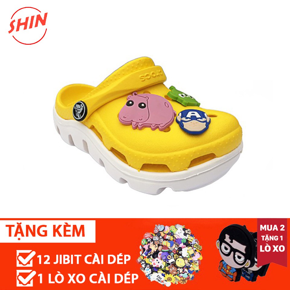 dép cross trẻ em  ĐUET  vàng đế trắngFREESHIPsục cross bít đầu hotrend GF772