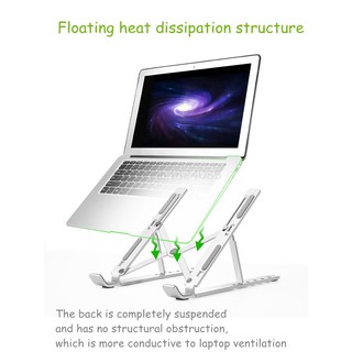 Giá đỡ laptop và máy tính bảng Ipad đa năng giúp tỏa nhiệt, tiện lợi, chống gù lưng mỏi mắt, chất liệu bằng hợp kim nhôm