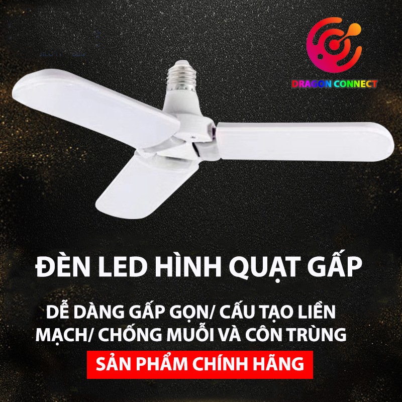 Bóng đèn LED cánh quạt xếp ánh sáng trắng - 36w/45w/60w siêu sáng (3 cánh hoặc 4 cánh tùy chọn)
