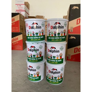 Combo 6 lon sơn chậu kiểng Dolphin láng mịn lon 1kg