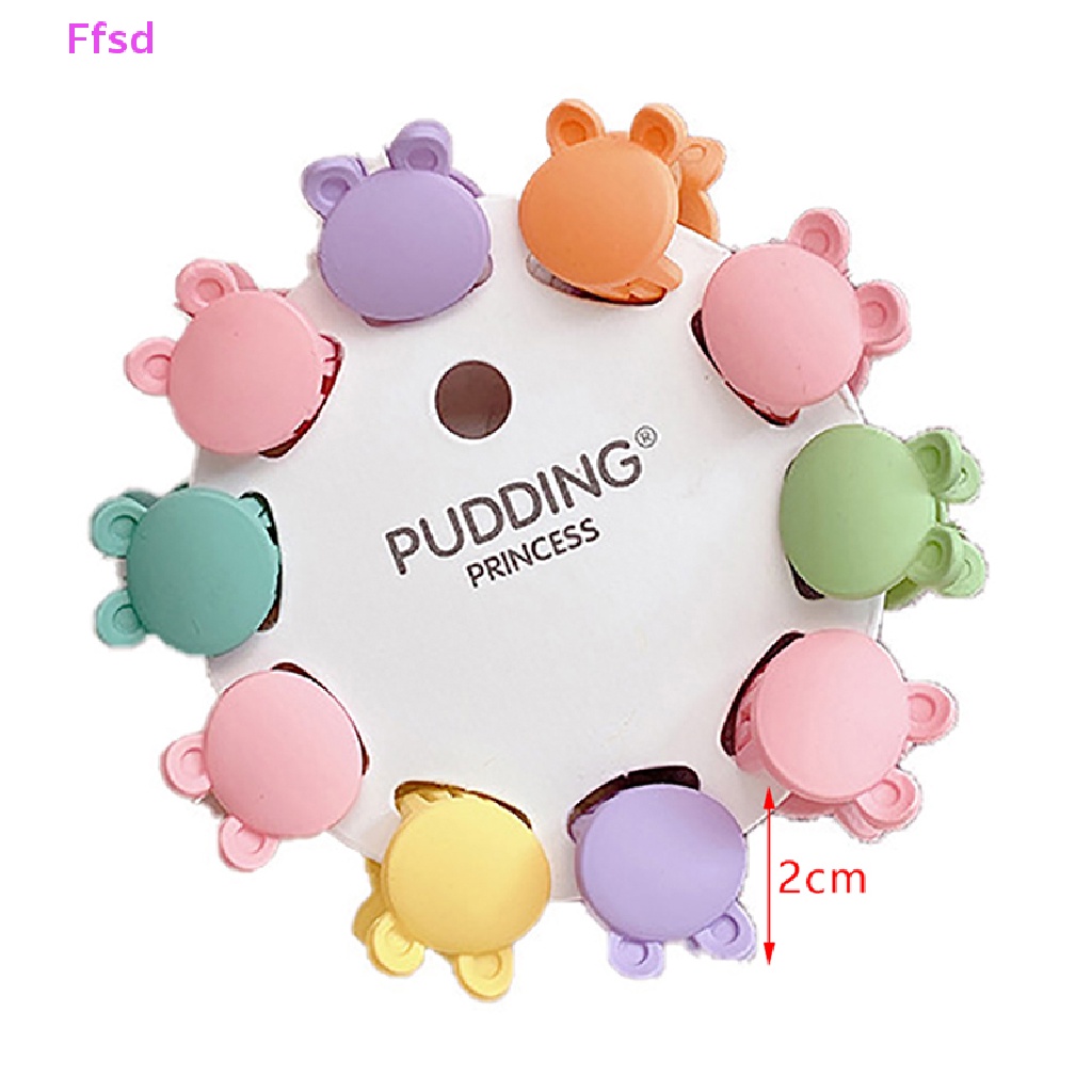 Bộ 10 Kẹp Tóc Nhỏ Hình Hoa / Ngôi Sao / Chuột Mickey Nhiều Màu Dễ Thương Cho Bé Gái