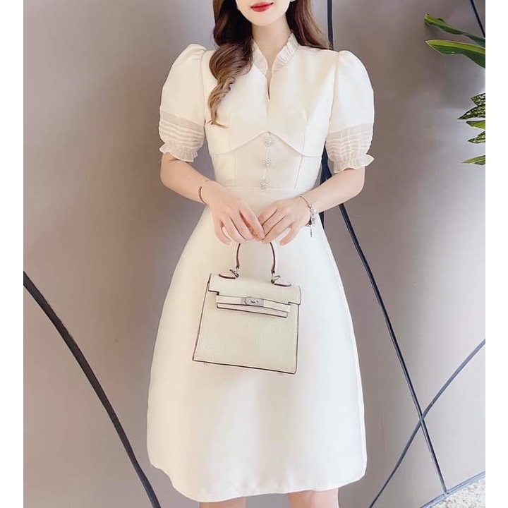 Đầm dự tiệc sang chảnh Tafta cao cấp - HOMI SHOP - Váy thiết kế đủ size tôn dáng chất bền đẹp, chuẩn form - ẢNH THẬT
