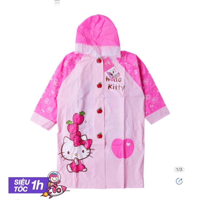Áo mưa bé gái Hello Kitty HF86346-1 (Size L)