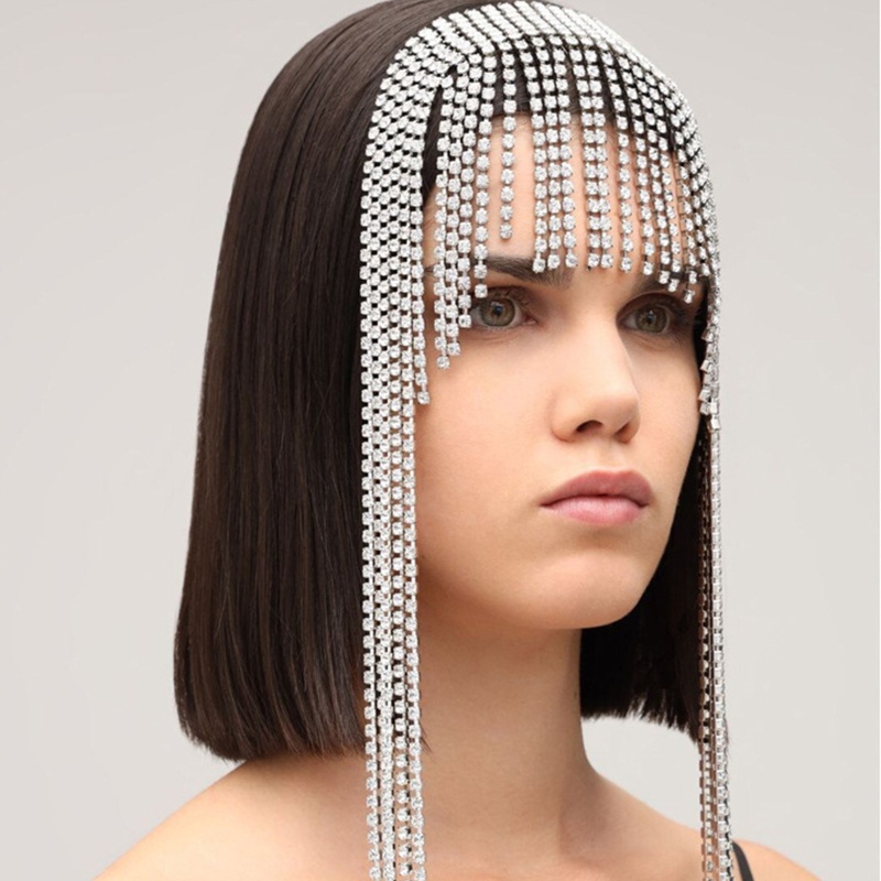 Flgo Chuỗi Cài Tóc Đính Đá Sang Trọng Cho Cô Dâu