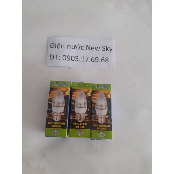 Bóng đèn led nhọn đủ màu đui E27