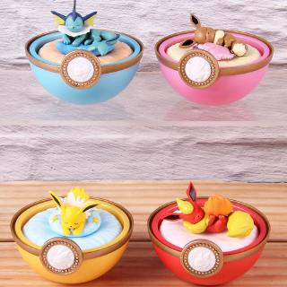 Mô hình pokemon Eevee Jolteon Vaporeon Flareon chất liệu PVC dùng để trang trí