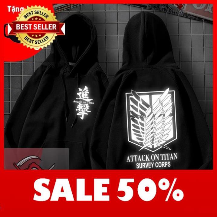 Áo khoác ÁO HOODIE in hình ao game Attack on Titan ĐỘC đẹp nhất TẶNG KÈM BỊT MẶT