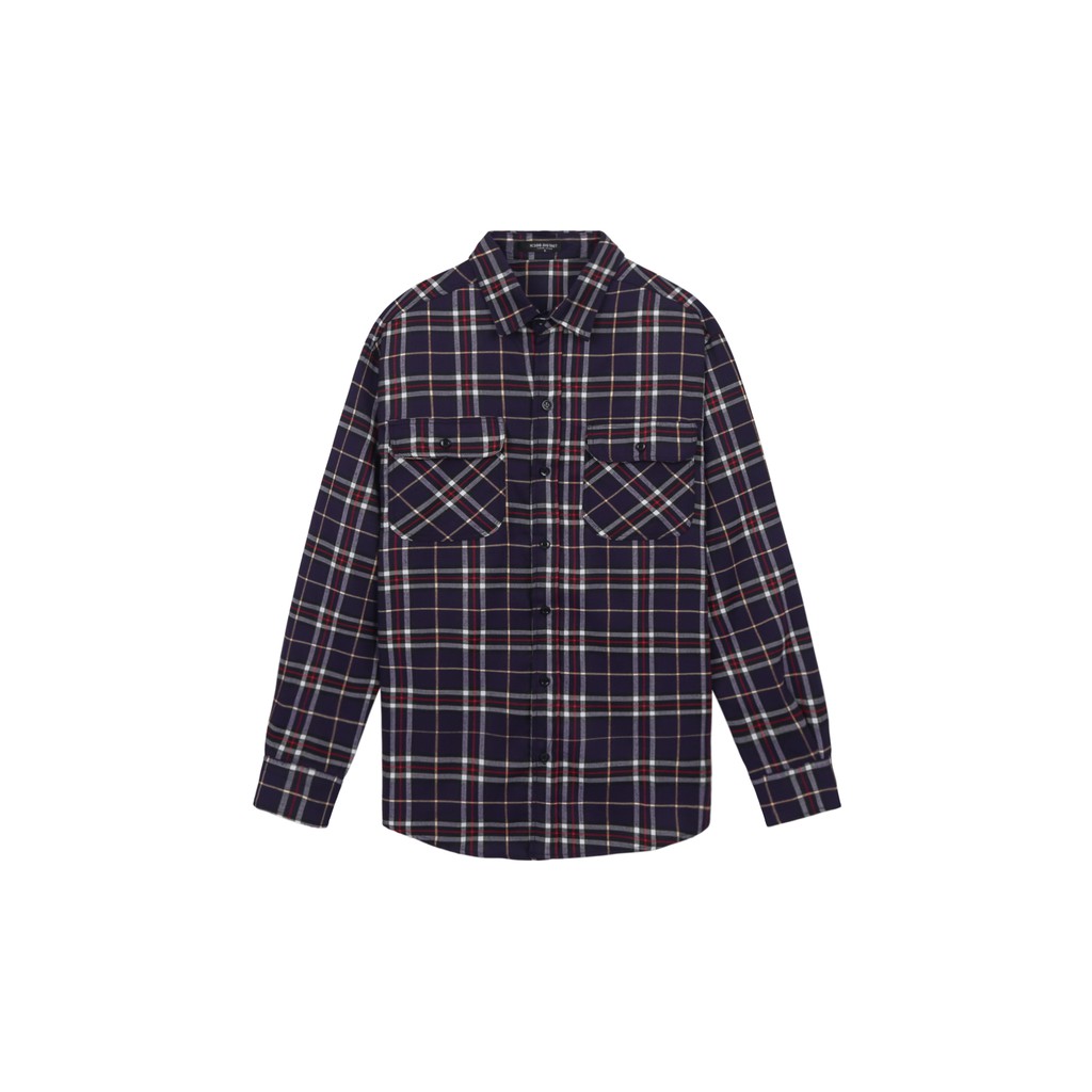 Áo Sơ Mi Flannel Màu Tím Chất Liệu Cotton Thoáng Mát