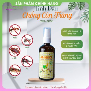 Tinh dầu chống côn trùng Lam Hà đuổi muỗi, chống kiến, gián, ruồi, mối chai xịt 100ml Tinh Dầu 100 Shop