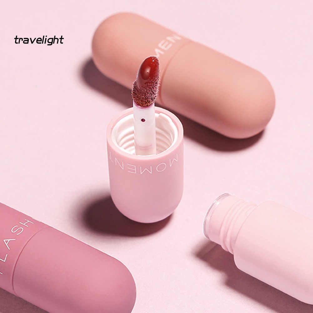 Set 3 son nhung lì dạng lỏng thiết kế vỏ hình viên thuốc mini dễ thương | BigBuy360 - bigbuy360.vn