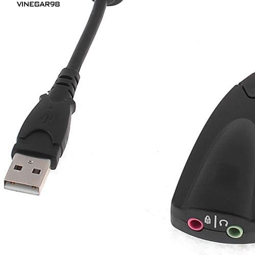 Dây cáp card âm thanh 3D kết nối bằng cổng USB 2.0 và 3.5mm cho tai nghe | BigBuy360 - bigbuy360.vn
