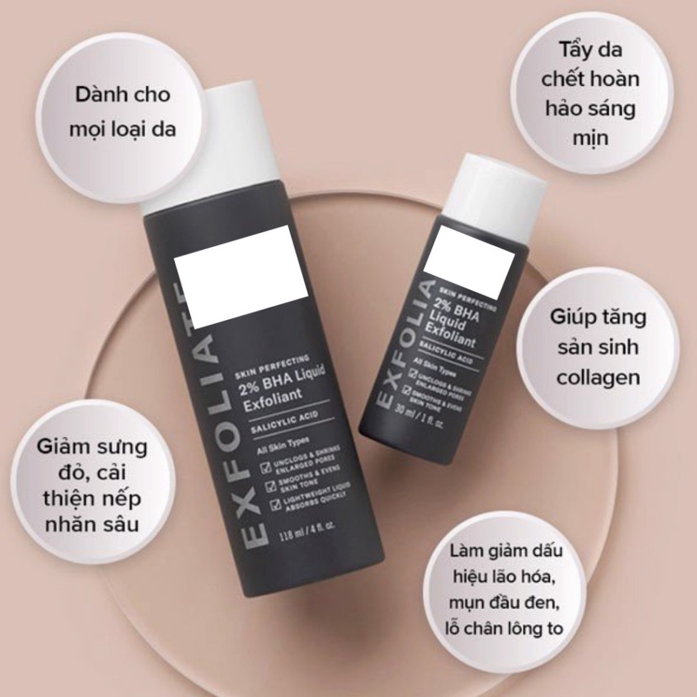 Sample mẫu thử Tẩy Tế Bào Chết Hóa Học Giảm Viêm Mờ Thâm 2% BHA Pa.ula 1.5ml