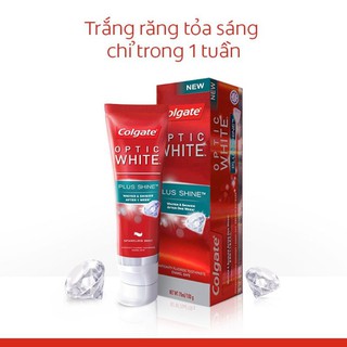 Bộ 4 Kem đánh răng Colgate Optic White Plus Shine làm trắng răng & sáng răng 100g/hộp