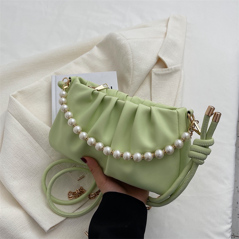 Túi đeo vai IELGY kiểu đám mây đính ngọc trai thời trang cao cấp cho nữ