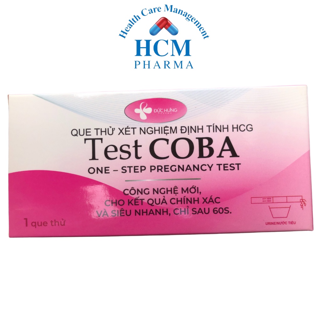 Que thử thai 2 vạch TEST COBA công nghệ mới, cho kết quả chính xác siêu nhanh, chỉ sau 60s HCM PHARMA DHG17