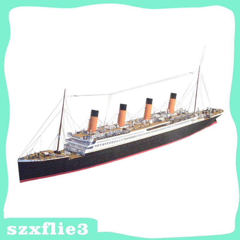Mô Hình Tàu Titanic 3D Bằng Giấy Tỉ Lệ 1 / 400 Để Bàn Trang Trí DIY
