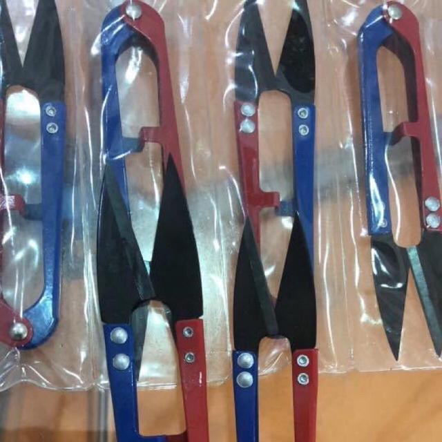 Vỉ 12 kéo bấm chỉ loại 2 màu đỏ xanh
