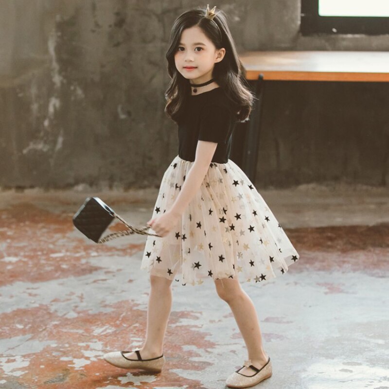 Đầm Công Chúa Màu Đen Chất Liệu Cotton Thời Trang Mùa Hè Cho Bé Gái Từ 3 Đến 4-5 Đến 6 Đến 7 Đến 8 Đến 9-10 - 11-12 Tuổi