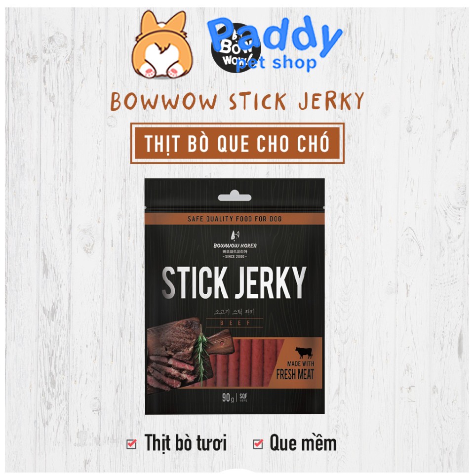 Thịt Bò Que Snack Cho Chó BowWow Stick Jerky