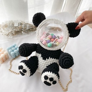 TÚI HANDMADE TỰ ĐAN GẤU TRÚC MÃ 66 ❤