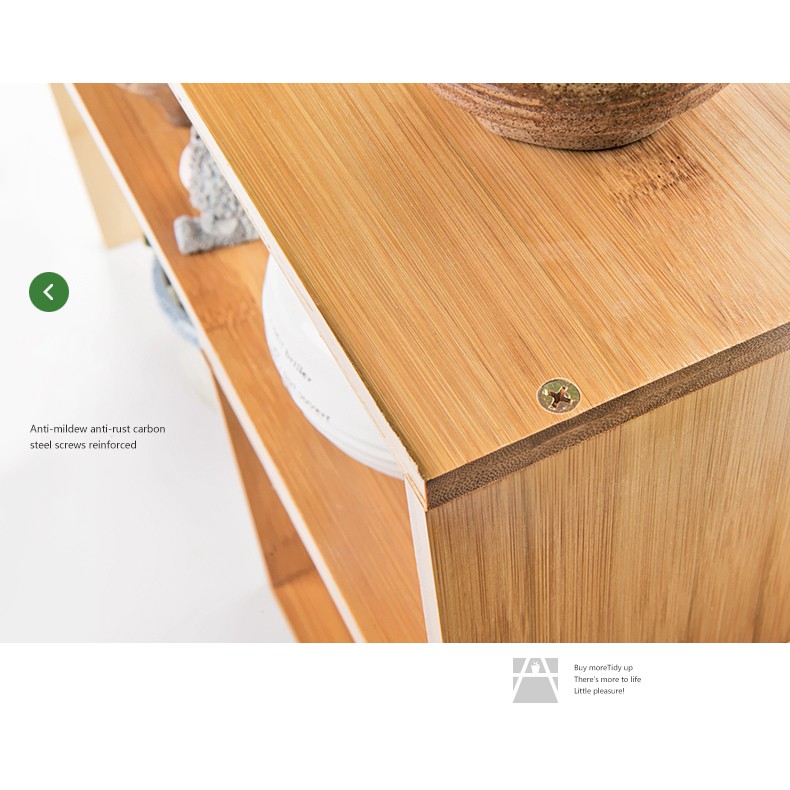 Kệ tre để bàn đa năng để chậu hoa, cây cảnh - kệ sách để bàn RE0242