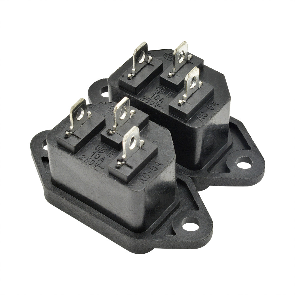 Cổng Cắm Điện 3 Chấu Ac 250v 10a Iec 320 C14 Chất Lượng Cao