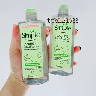 ( Combo ) sữa rửa mặt simple xanh lá+ Toner nước hoa hồng simple+ Tẩy Trang Simple dành cho da nhạy cảm