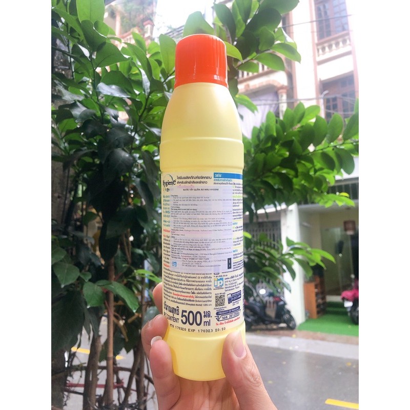  CHAI to Nước tẩy quần áo trắng và màu Hygiene 500ml Thái Lan