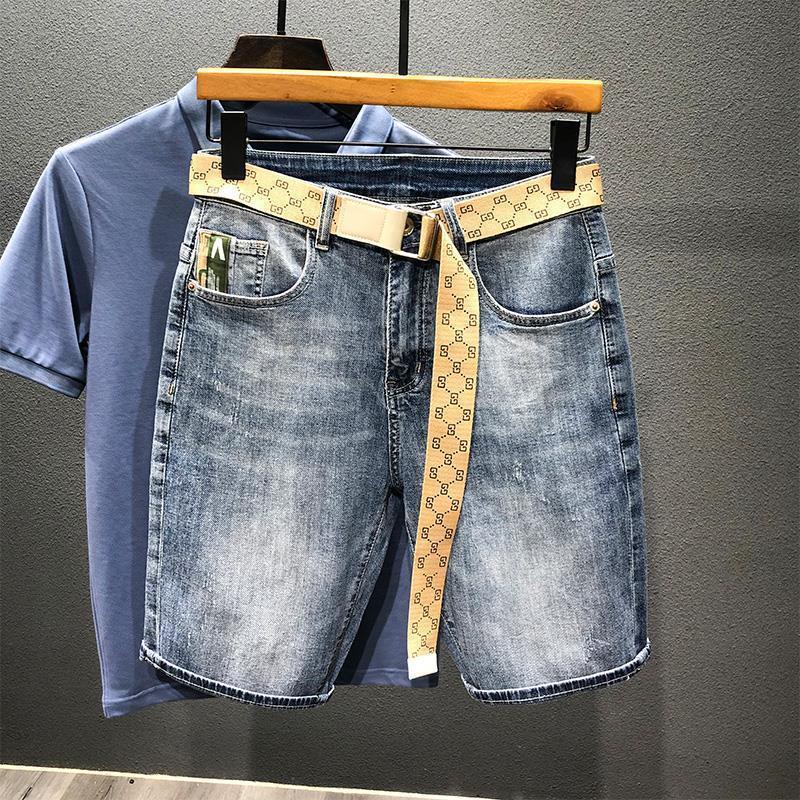Quần jeans lửng thêu chữ thời trang dành cho nam