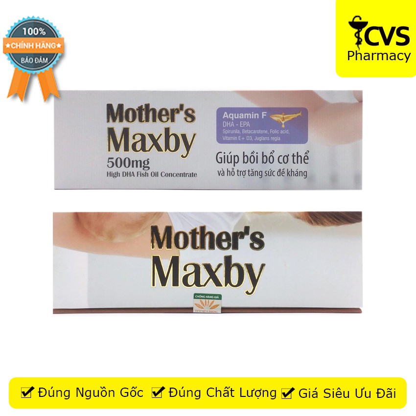 MOTHER'S MAXBY - viên uống bổ sung dưỡng chất cho cơ thể mẹ bầu - mother maxby cvspharmacy