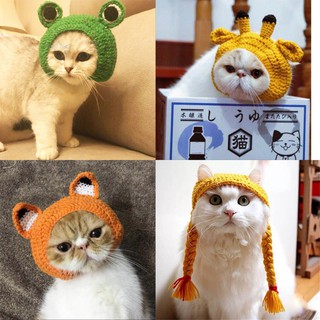 Nón len cho thú cưng NÓN PÉ CÁO handmade cho PET chó, mèo,. thỏ, chuột ú.....
